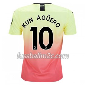 Fußballtrikots Manchester City Kun Aguero 10 Ausweich Trikotsatz 2019-2020